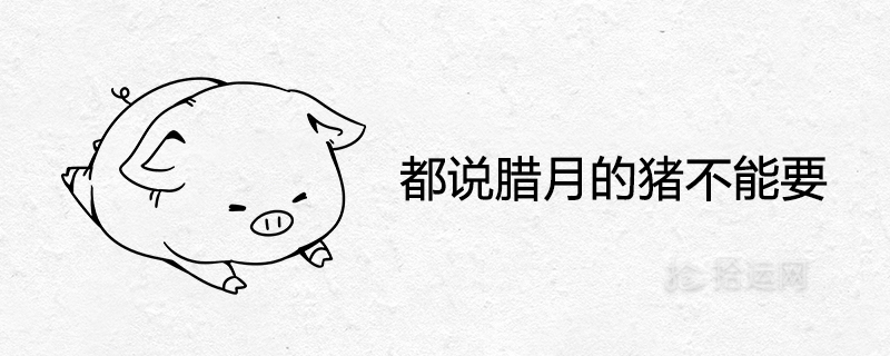 It is said that pigs in the twelfth lunar month can’t ask why